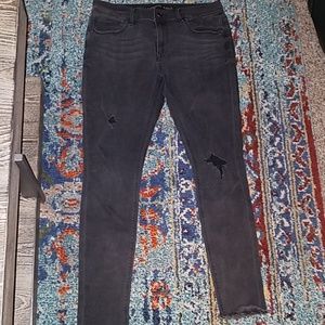 Express black distressed jeans sz 10